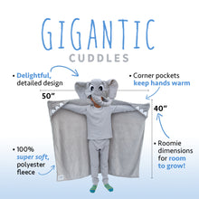 Load image into Gallery viewer, Elephant Kids Hooded Blanket