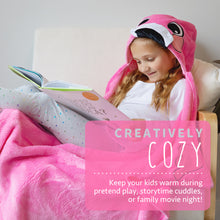 Load image into Gallery viewer, Flamingo Kids Hooded Blanket