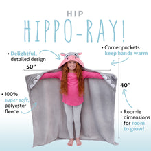 Load image into Gallery viewer, Hippo Kids Hooded Blanket