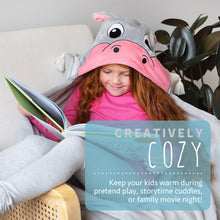 Load image into Gallery viewer, Hippo Kids Hooded Blanket