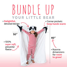 Load image into Gallery viewer, Panda Kids Hooded Blanket