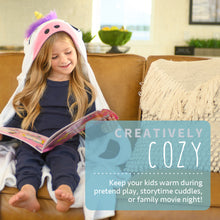 Load image into Gallery viewer, Unicorn Kids Hooded Blanket