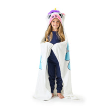 Load image into Gallery viewer, Unicorn Kids Hooded Blanket