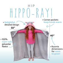 Load image into Gallery viewer, Hippo Kids Hooded Blanket
